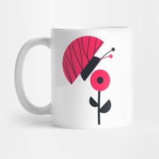 Abstract butterfly with flower art design Mug